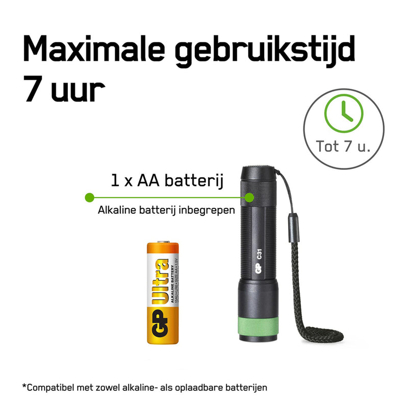 GP Lighting Gp Zaklamp 1xaa 100 Lumen