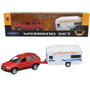 Welly 1:34-1:39 Auto met Caravan