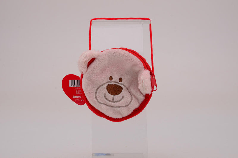 Schattig plushe tasje beer rood