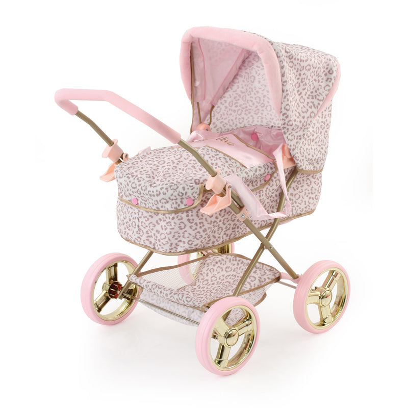 Hauck Little Diva Kinderwagen met Gouden Frame en Panterprint