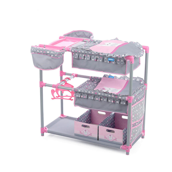 Hauck-Toys Eenhoorn Poppen-Verzorgingstafel Roze/Grijs