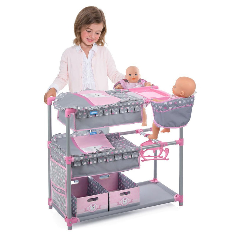 Hauck-Toys Eenhoorn Poppen-Verzorgingstafel Roze/Grijs