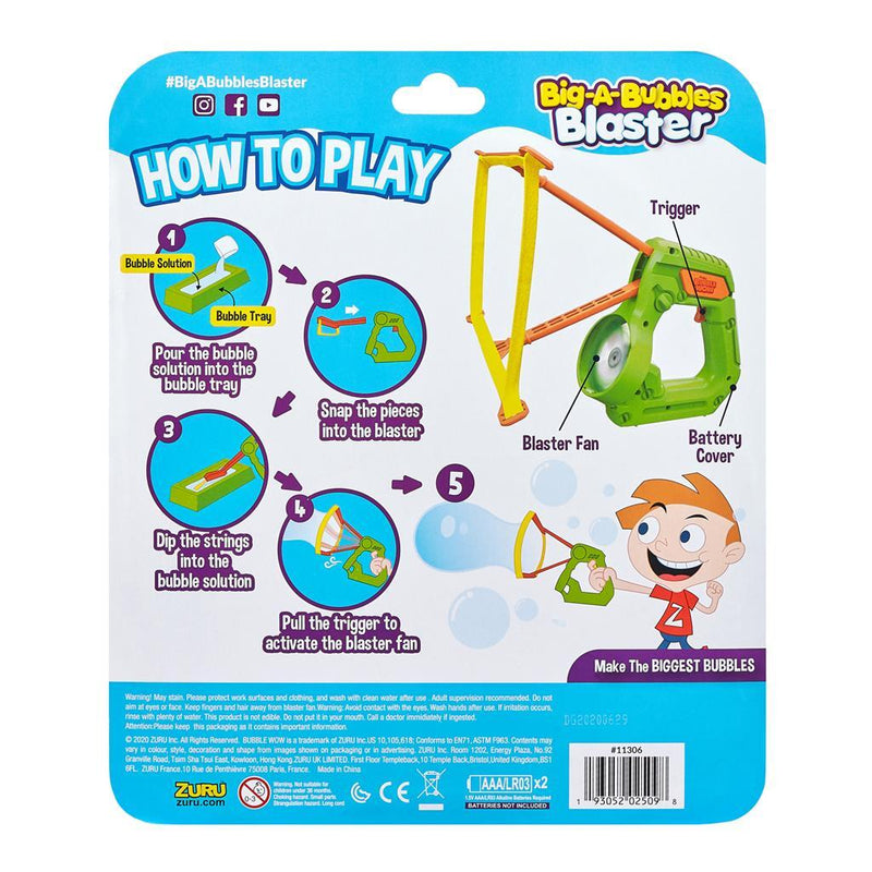 Zuru Bubble Wow Big A Bubbles Blaster Assorti