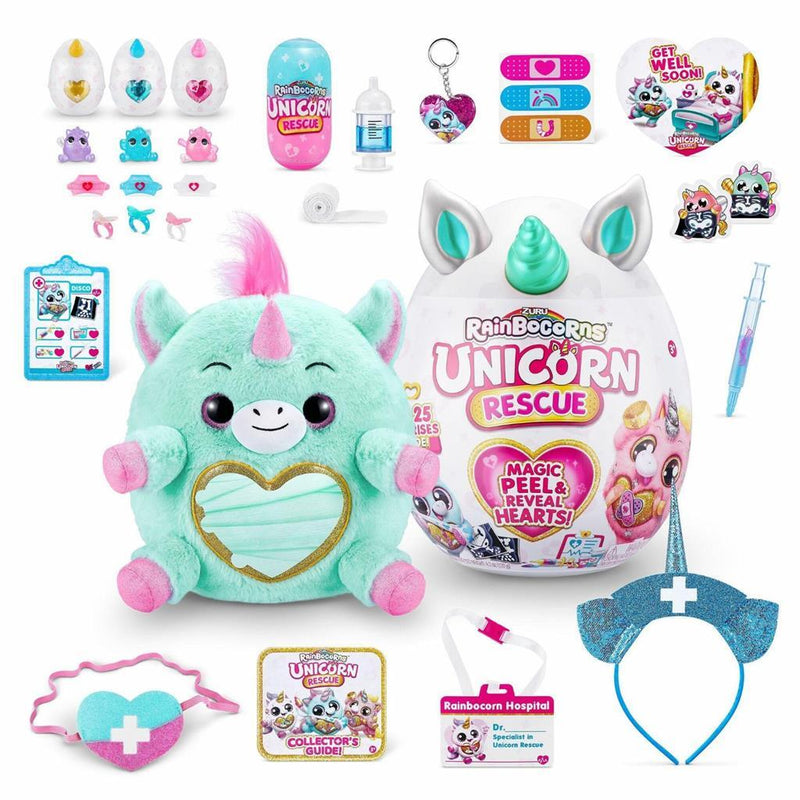 Zuru Rainboorns Unicorn Rescue Knuffel Eenhoorn Assorti