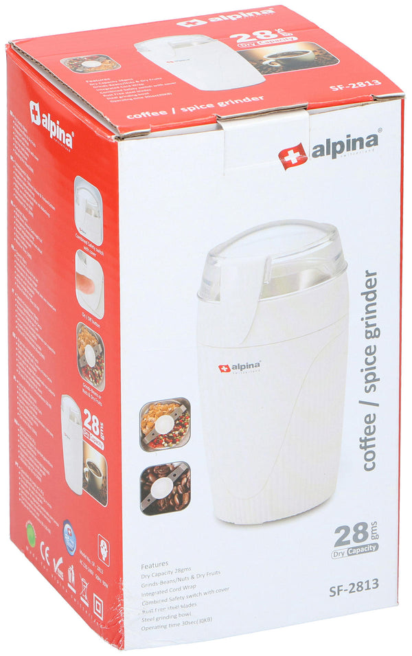 Alpina Koffiemolen elektrisch wit