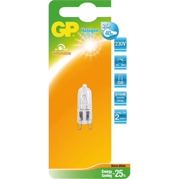 Gp GP-047520-HL Halogeenlamp Capsule Netspanning Energiebesparend G9 28 W