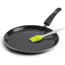 GreenChef Pannenkoekenpan 28 cm met Borstel Zwart
