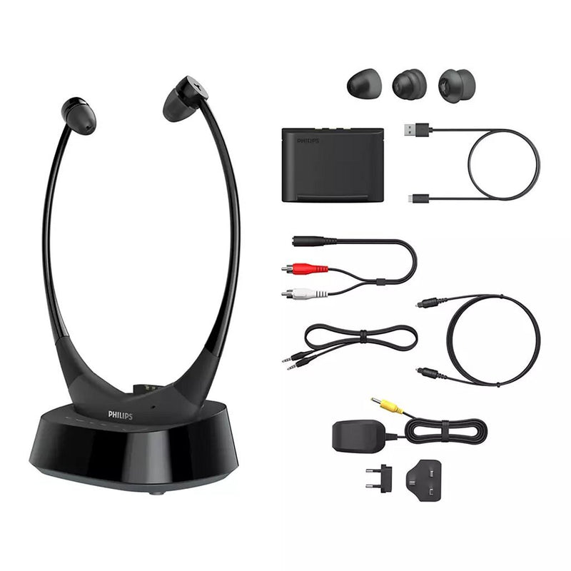 Philips TAE8005BK/10 Draadloze In-Ear Hoofdtelefoon voor TV Zwart