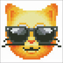 Diamond Dotz Diamond Painting Cool Cat 10x10 cm