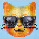Diamond Dotz Diamond Painting Cool Cat 10x10 cm