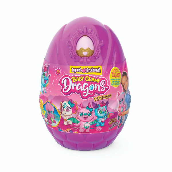 Baby Gemmy Lucky Dragon XL Ei + Knuffel Draak + Licht Assorti