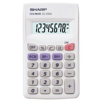 Citizen SH-EL233S Calculator Sharp EL233S Grijs Hand 8 Digit