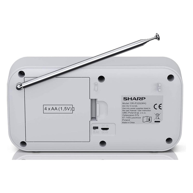 Sharp DR-P320WH Draagbare DAB+ Radio Wit