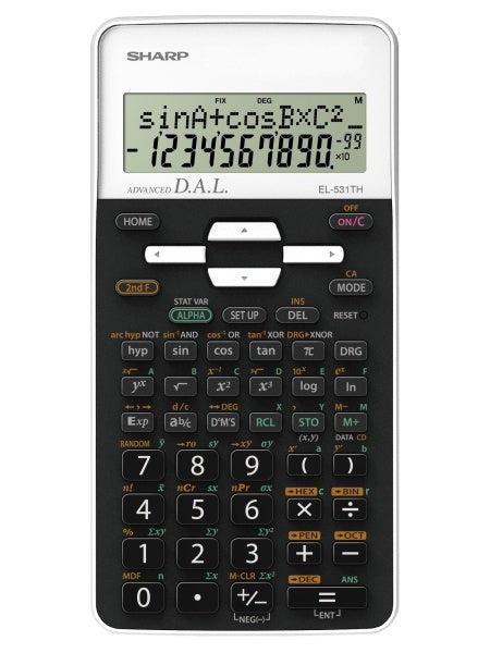 Citizen SH-EL531THWH Calculator Sharp EL531THWH Zwart-wit Wetenschappelijk
