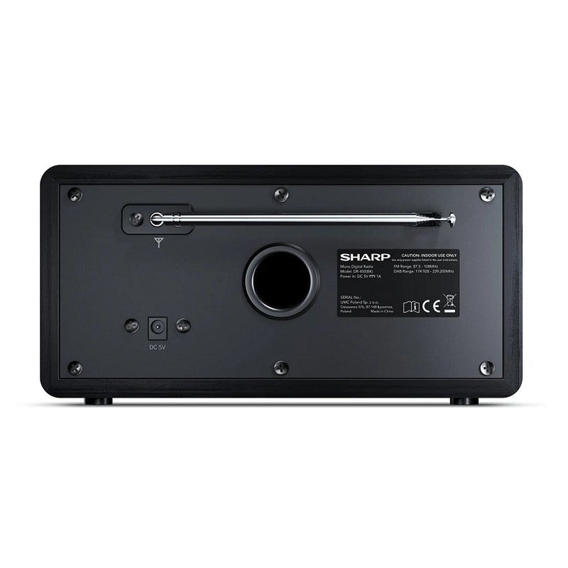 Sharp DR-450 BK Digitale Radio Zwart/Hout