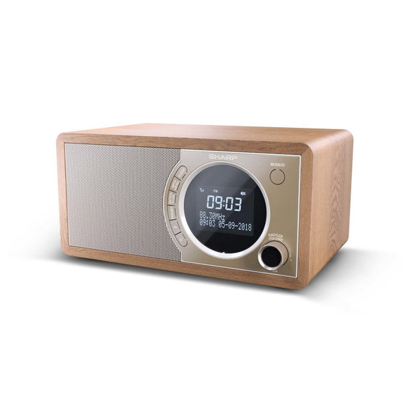 Sharp DR-450BR BT Wekkerradio Hout/Bruin