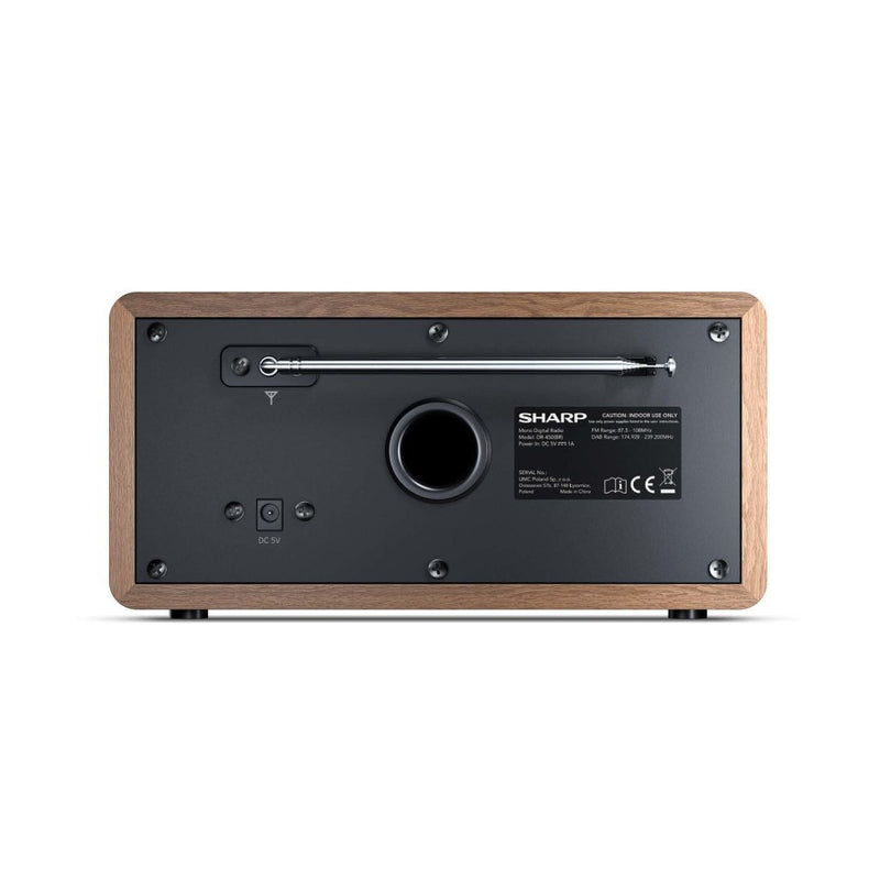 Sharp DR-450BR BT Wekkerradio Hout/Bruin