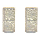 JHY Design JHY30234 LED Tafellampen 2 Stuks Wit/Metaal