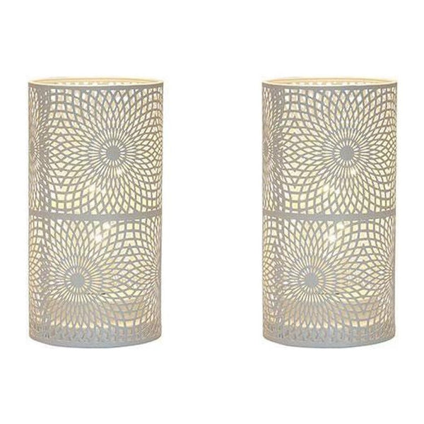 JHY Design JHY30234 LED Tafellampen 2 Stuks Wit/Metaal