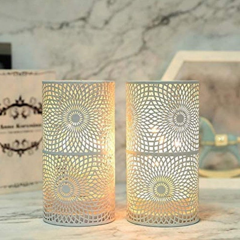 JHY Design JHY30234 LED Tafellampen 2 Stuks Wit/Metaal