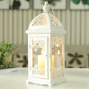 JHY Design JHY40007-C Lantaarn 13.5x13.5x38 cm Cr&egrave;me/Metaal