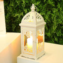 JHY Design JHY40007-C Lantaarn 13.5x13.5x38 cm Cr&egrave;me/Metaal