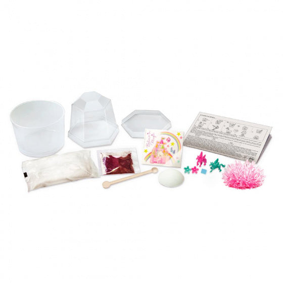 eenhoorn kristal terrarium meisjes 17 x 9 cm roze 10-delig