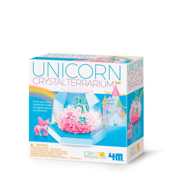 eenhoorn kristal terrarium meisjes 17 x 9 cm roze 10-delig