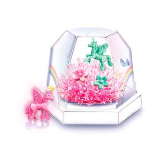 eenhoorn kristal terrarium meisjes 17 x 9 cm roze 10-delig