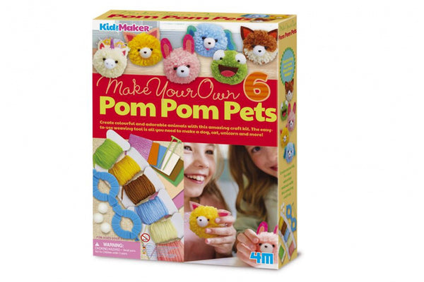 knutselset maak je eigen pom pom dieren 6 stuks