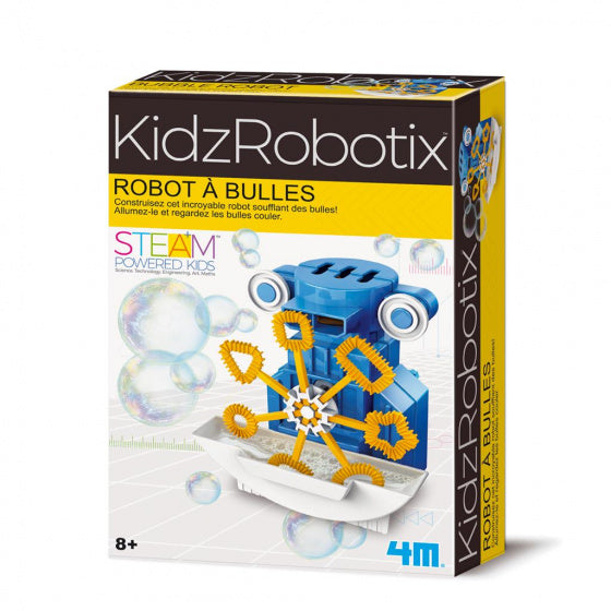robot bellenblazer junior 10 cm blauw/geel 26-delig