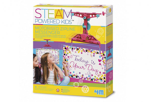 Steam: powered kids boodschappen-zipline
