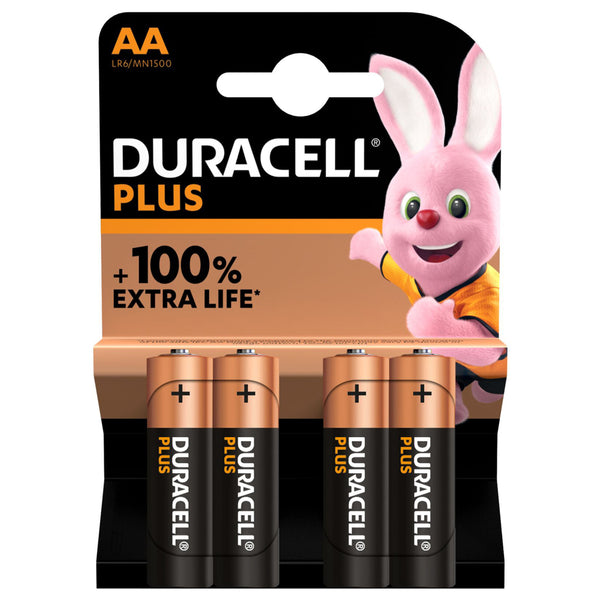 Batterij Duracell Alkaline Plus AA bls4