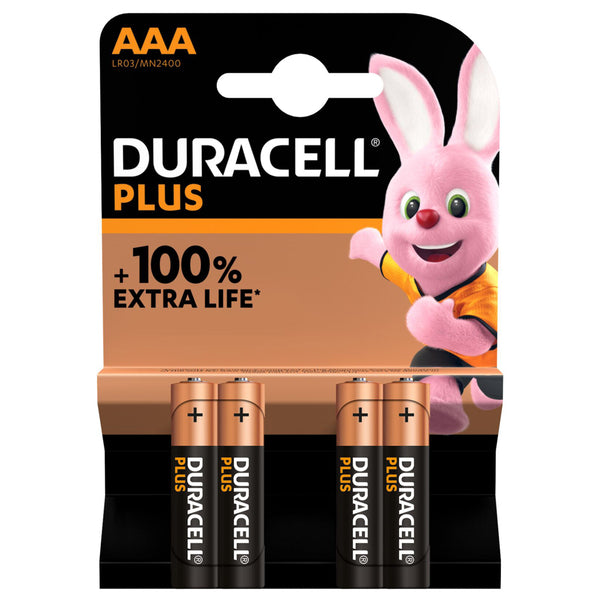 Batterij Duracell Alkaline Plus AAA bls4