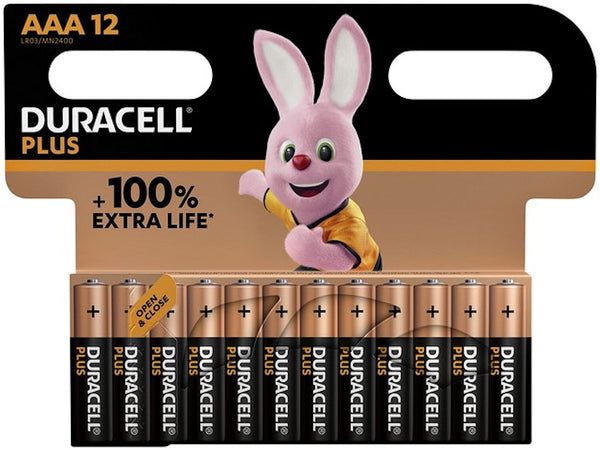 Batterij Duracell Alkaline Plus AAA bls12