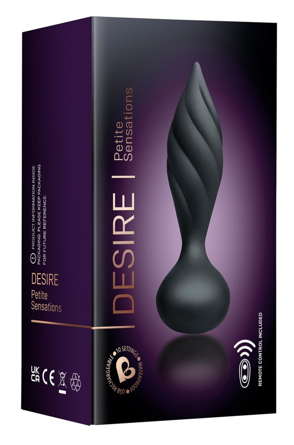 Petite Sensations Desire - Vibrerende Butt Plug met Structuur