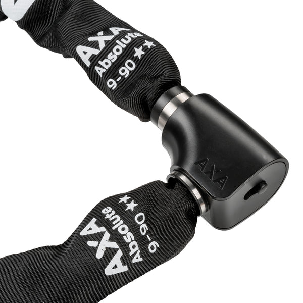 Kettingslot Axa Absolute 9-90 met polyester hoes - zwart