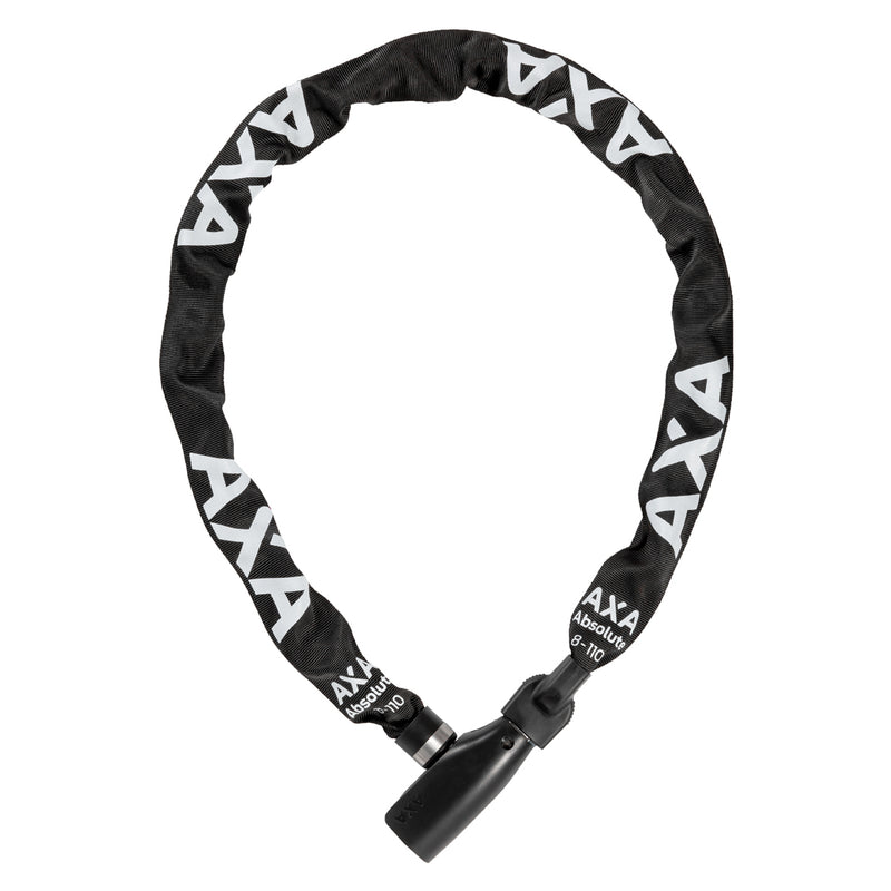 Kettingslot  Axa Absolute 8-110 met polyester hoes - zwart