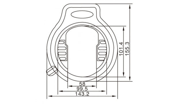 Ringslot Edge Strong - zwart