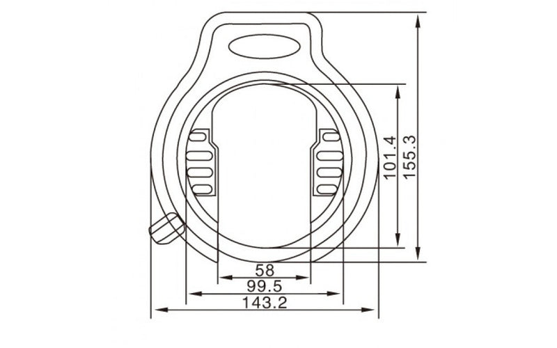 Ringslot Edge Strong - zwart