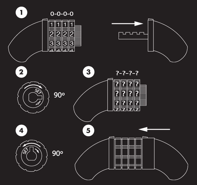 Cijferslot Edge Digit - ø10mm x 150 cm