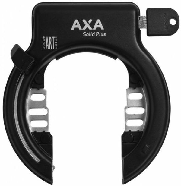 Ringslot Axa Solid Plus met afdekkapjes - zwart (werkplaatsverpakking)