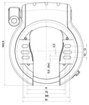 Ringslot Axa Defender Retractable - zwart