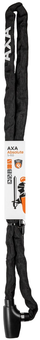 Kettingslot Axa Absolute 5-150 met polyester hoes  - zwart