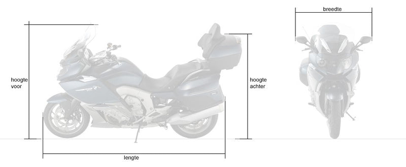 Motorhoes  DS Covers FLEXX topcase XLarge - zwart