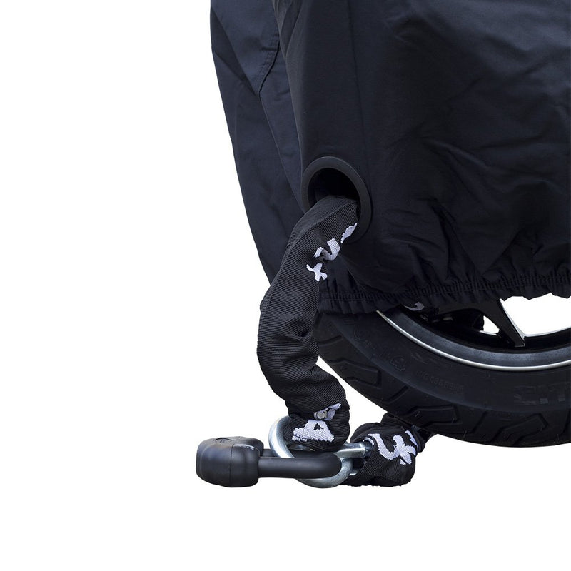Motorhoes DS Covers ALFA 3W met ruimte voor topkoffer - zwart