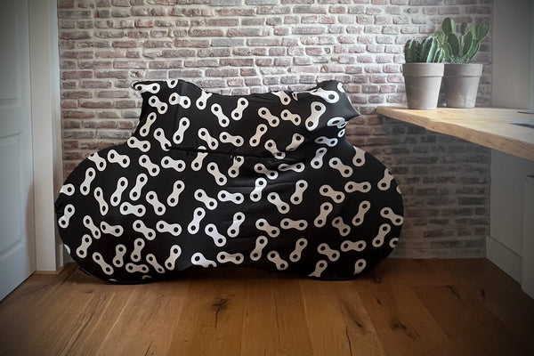 Fietssok DS Covers CHAINS - geschikt voor op de fietsdrager -  zwart