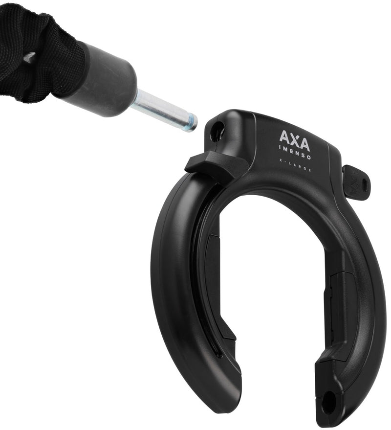 Set Ringslot Axa Imenso XL met uitneembare sleutel +insteekketting Axa ULC 130 + zadeltas - zwart