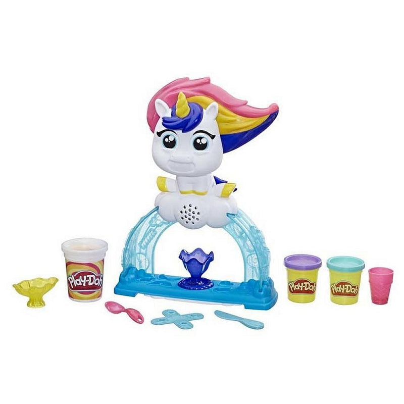 Play-Doh Drollendraaiende IJseenhoorn met 3 Potjes Klei
