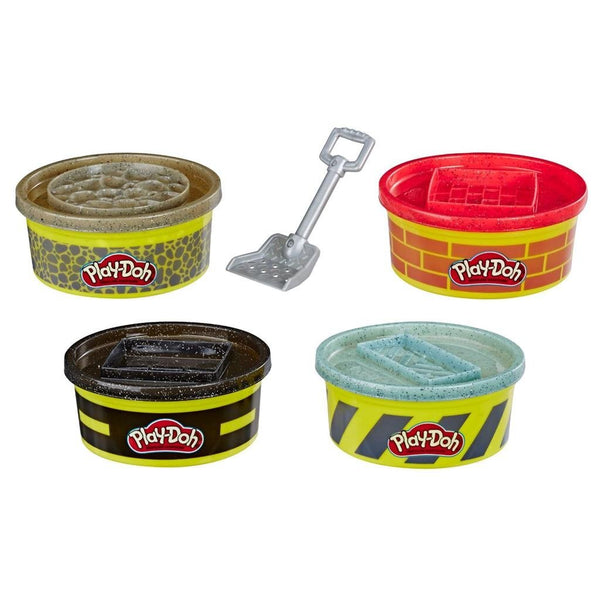 Play-Doh Wheels Speelset + 4 Potjes Klei en Schepje